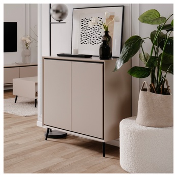 Komoda  ARTURO 01A piesková/čierna 1
