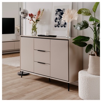 Komoda ARTURO 01B piesková/čierna 1