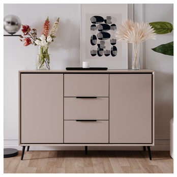 Komoda ARTURO 01B piesková/čierna 3