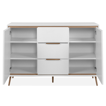 Komoda ARTURO 01B biela/dub artisan 1