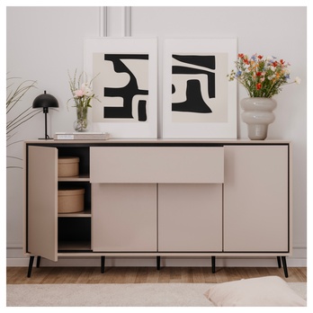 Komoda ARTURO 51B piesková/čierna 4