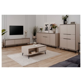 Komoda ARTURO 51B piesková/čierna 5