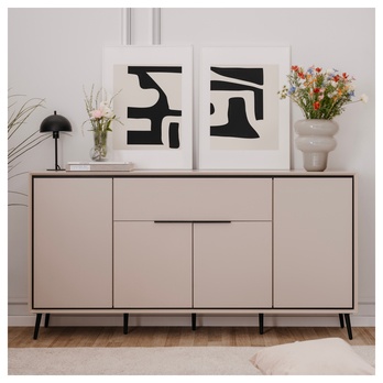 Komoda ARTURO 51B piesková/čierna 1