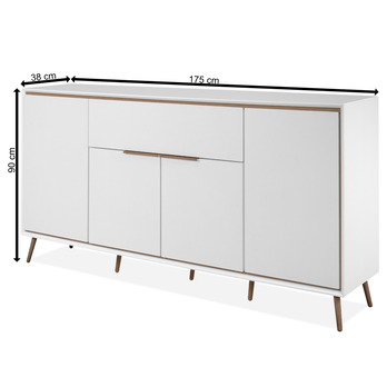 Komoda ARTURO 51B biela/dub artisan 4