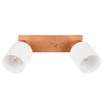 Bodové svietidlo ASSAM 2 biela/drevo 1
