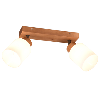 Bodové svietidlo ASSAM 2 biela/drevo 2