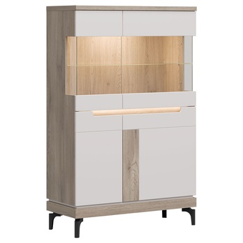 Vitrína ASSEM AN04 dub cremona/kašmírová 4