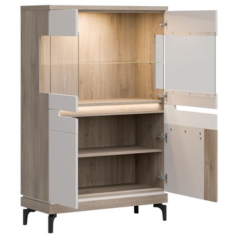 Vitrína ASSEM AN04 dub cremona/kašmírová 5