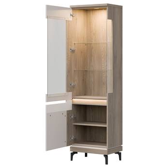 Vitrína ASSEM AN05 ľavá, dub cremona/kašmírová 1