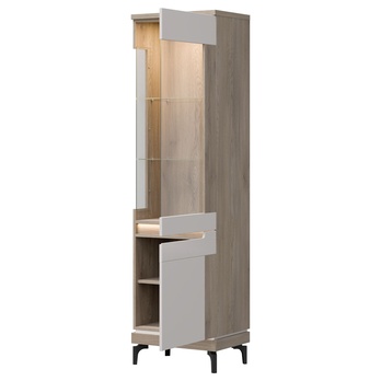 Vitrína ASSEM AN06 pravá, dub cremona/kašmírová 1