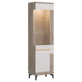 Vitrína ASSEM AN06 pravá, dub cremona/kašmírová 4