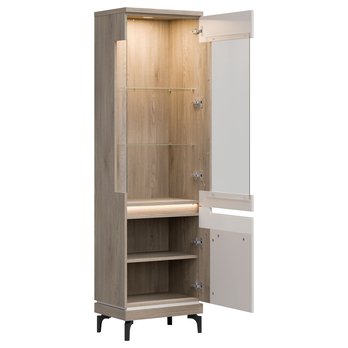 Vitrína ASSEM AN06 pravá, dub cremona/kašmírová 5