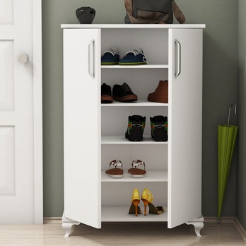 Skrinka na topánky ASTA biela 3