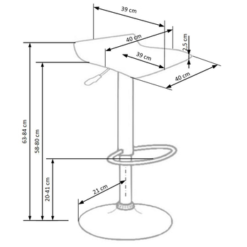 Barová stolička ASTERIA čierna 4