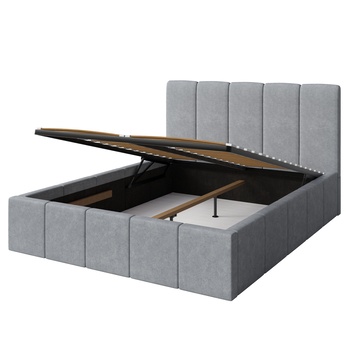 Posteľ s roštom ASTORIA sivá, 160x200 cm 2