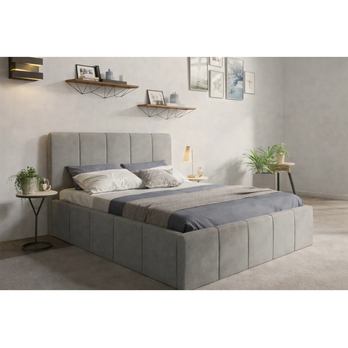 Posteľ s roštom ASTORIA sivá, 160x200 cm 4