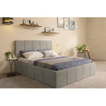 Posteľ s roštom ASTORIA sivá, 160x200 cm 5