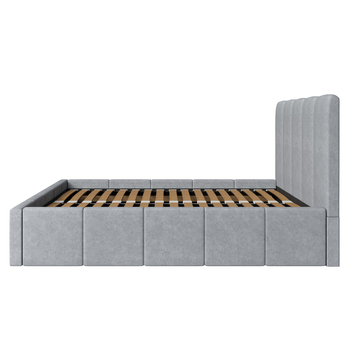 Posteľ s roštom ASTORIA sivá, 180x200 cm 7