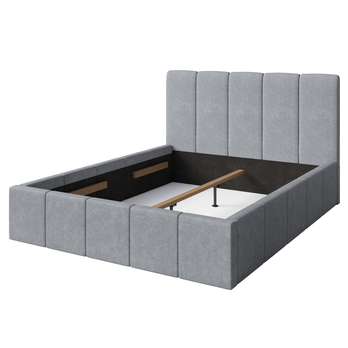 Posteľ s roštom ASTORIA sivá, 160x200 cm 3