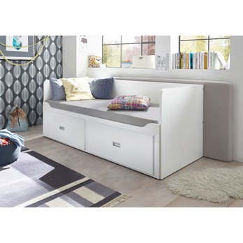 Posteľ s výsuvným lôžkom ATE biela, 80x200 cm 1