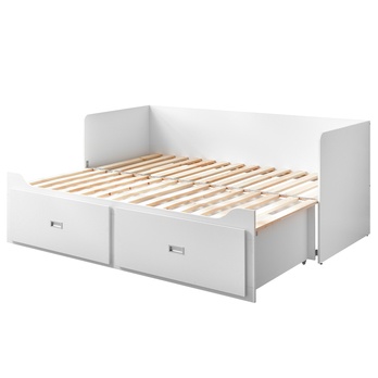 Posteľ s výsuvným lôžkom ATE biela, 80x200 cm 2