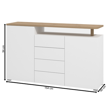 Komoda ATERNO II biela/dub artisan 5