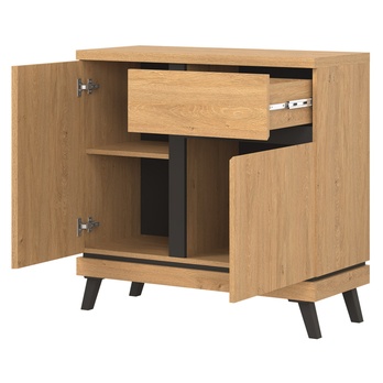 Komoda ATHEIA AT02 dub kamenný/čierna 2