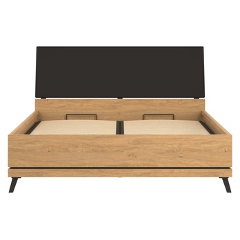 Posteľ s roštom ATHEIA AT15 dub kamenný/čierna, 160x200 cm 3
