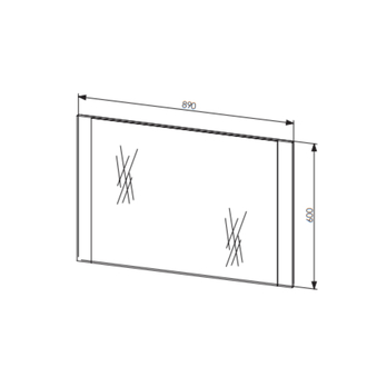 Zrkadlo ATHEN matera sivá 3