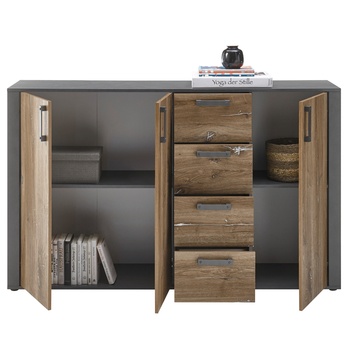 Komoda ATHEN dub flagstaff/matera, šírka 166 cm 2