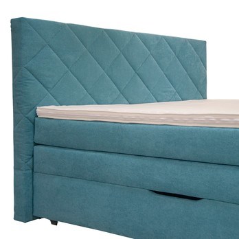 Posteľ boxspring ATIKA tyrkysová, 180x200 cm 2