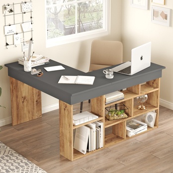 Písací stôl ATLAS antracitová/dub 1