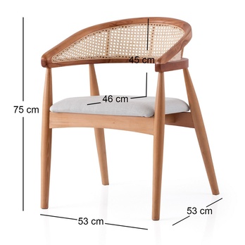 Jedálenská stolička ATLAS krémová/dub 2