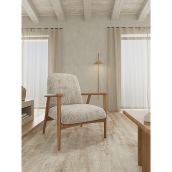 Křeslo AUCKLAND béžová/dub 2