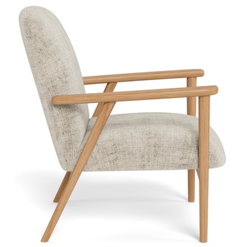 Křeslo AUCKLAND béžová/dub 4