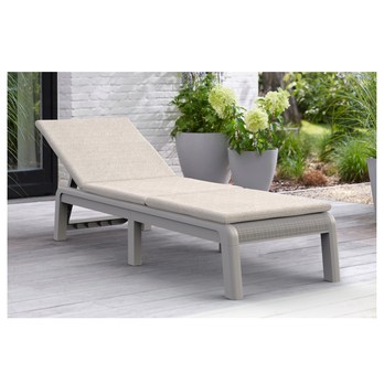 Záhradné ležadlo AUDRA cappuccino/svetlobéžová 1