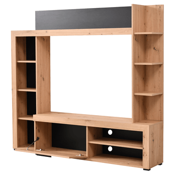 Obývacia stena AUDRY dub artisan/čierna 2