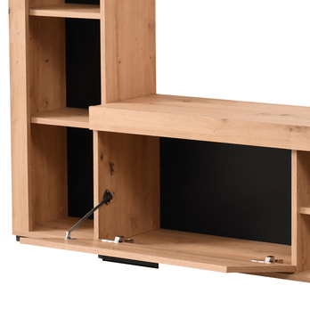 Obývacia stena AUDRY dub artisan/čierna 3