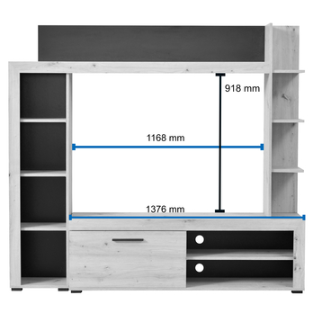 Obývacia stena AUDRY dub artisan/čierna 4