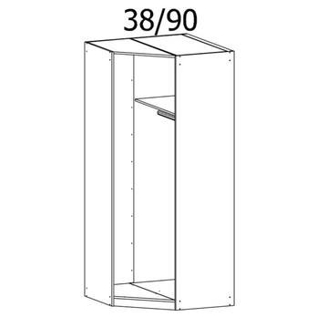 Rohová šatníková skriňa AULIN dub sonoma 3