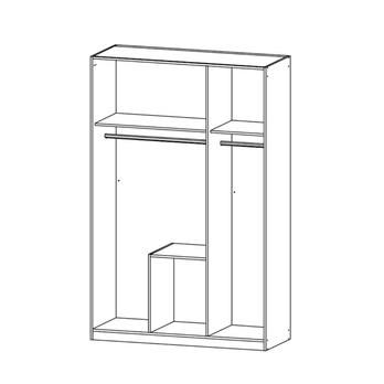 Šatníková skriňa AULIN dub sonoma, šírka 136 cm 2
