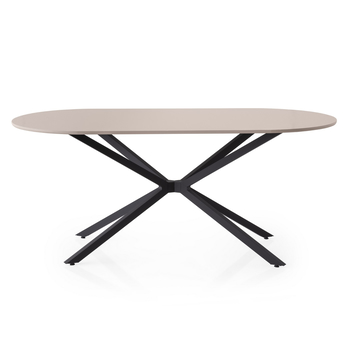 Jedálenský stôl AURA kávová/čierna 2