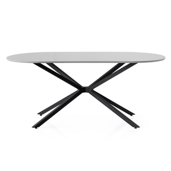 Jedálenský stôl AURA svetlosivá/čierna 2