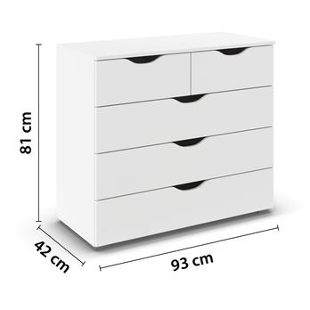 Komoda AVELO II alpská biela 3