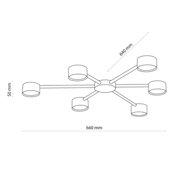 Stropné svietidlo AVIA čierna 8