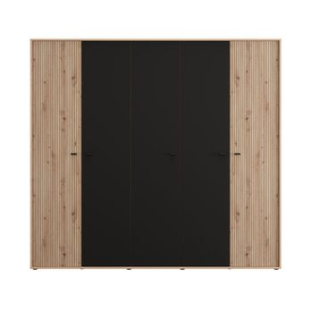 Šatníková skriňa AVIGNON dub artisan/čierna 3