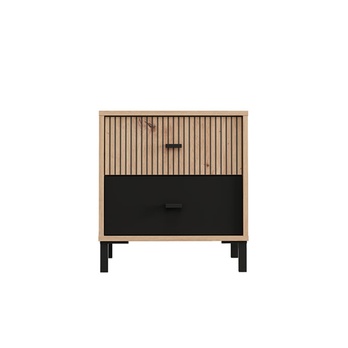 Nočný stolík AVIGNON dub artisan/čierna 3