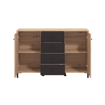 Komoda  AVIGNON dub artisan/čierna 2