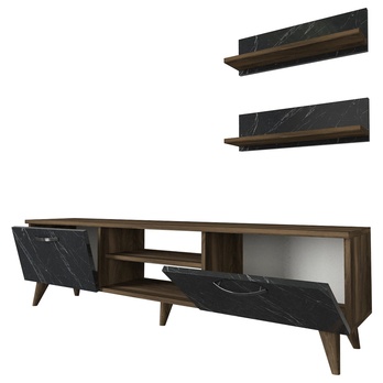 TV zostava AYDEN orech/čierna 2