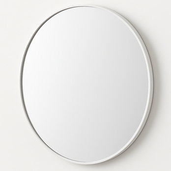 Zrkadlo AYO biela, priemer 80 cm 2